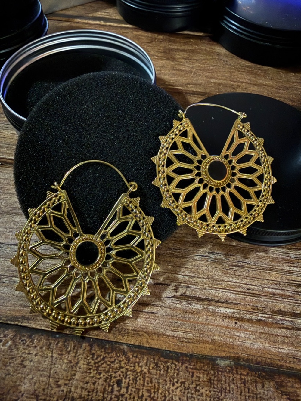Gold Filigree Sunburst Hoop Earrings — Women Jewelry from Ask & Embla